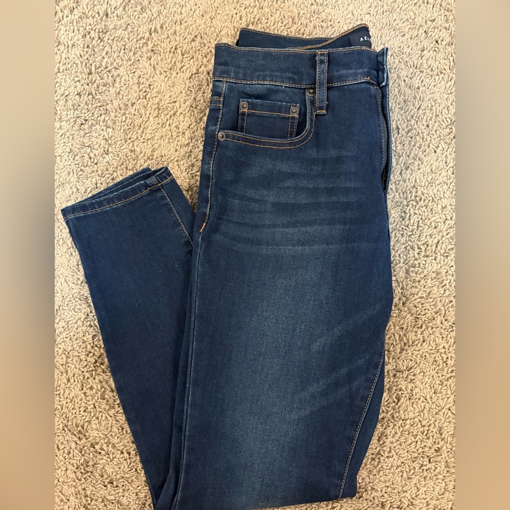 💙Aeropostale • Blue Straight Jeans Versatile Everyday Wear • 6 short - Picture 2 of 7